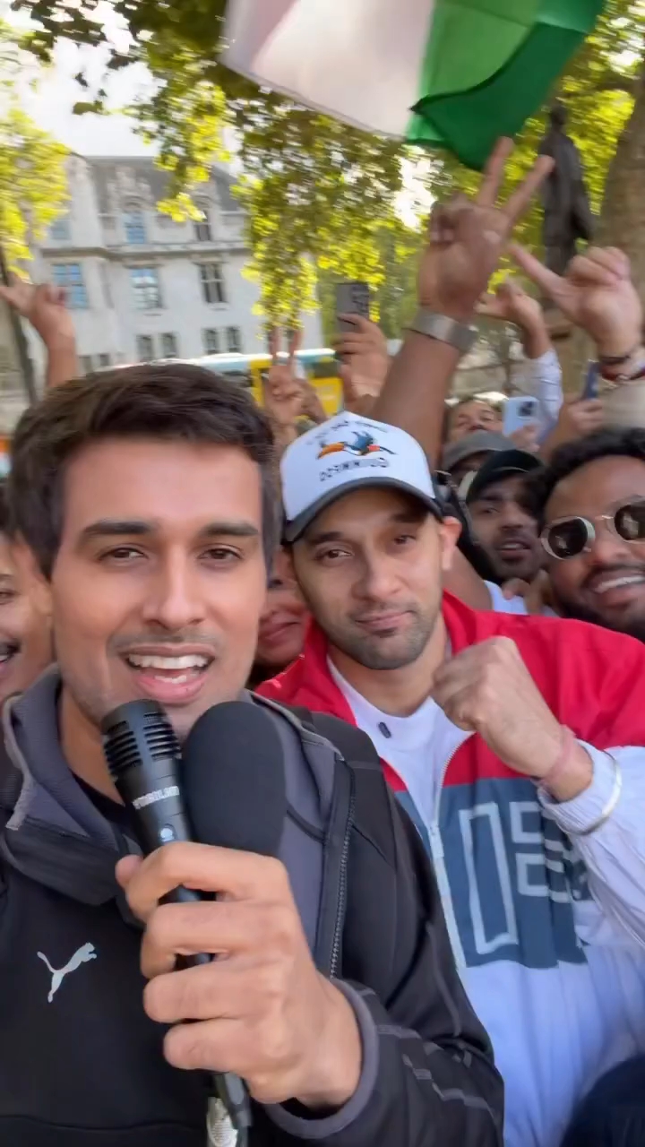 Dhruv Rathee in London modinke khilaaf