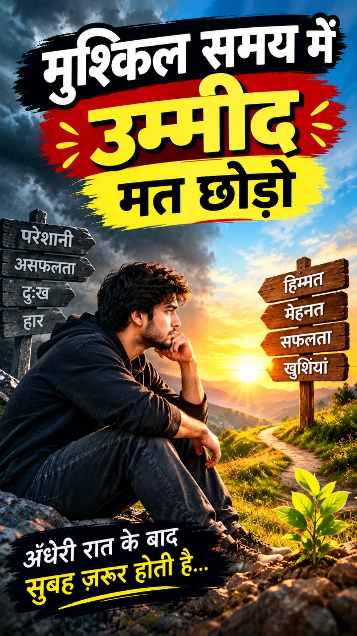 मुश्किल समय में उम्मीद मत छोड़ो