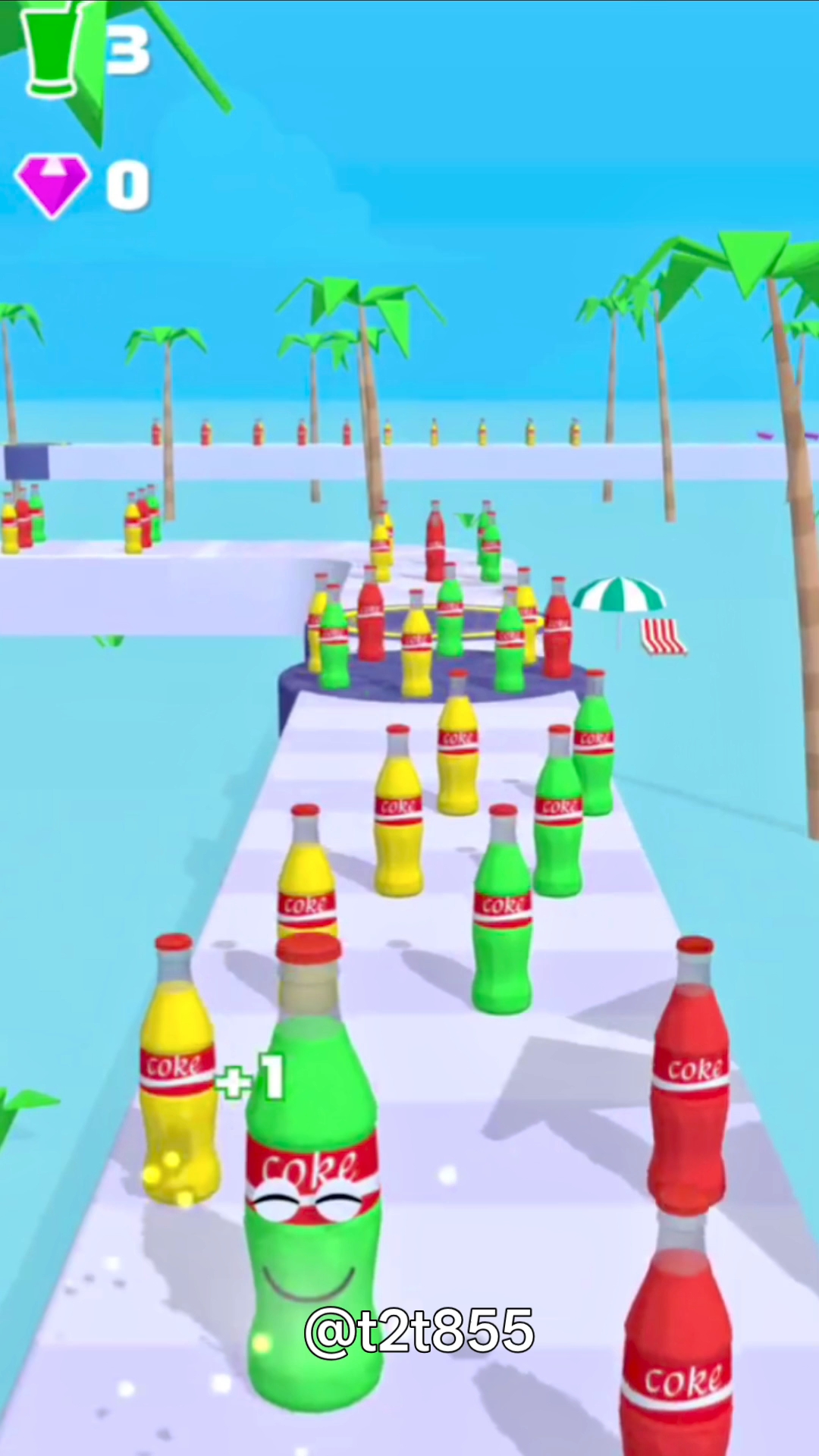 Giant Coke Bottle Run & Juice Pouring Challenge! 💎 | Satisfying 3D Mobile Game Gameplay #t2t855