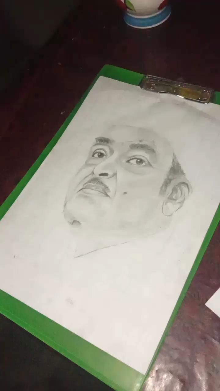 Draw Dr. Bhupen Hazarika Portrait ✏️❤️ | অসমৰ গৌৰৱ #shorts