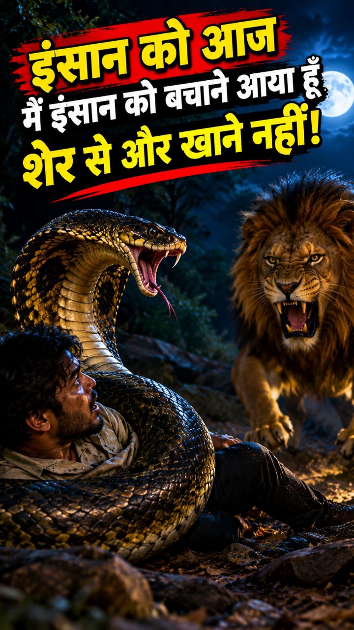 🐍 उल्टी दुनिया का खतरनाक सांप 😱 | Snake Story | AI Generated Video #shorts