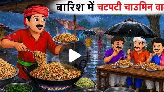 बारिश में चटपटी चाऊमीन वाला | Barish Me Chatpati Chowmein Wala | hindi Kahani|