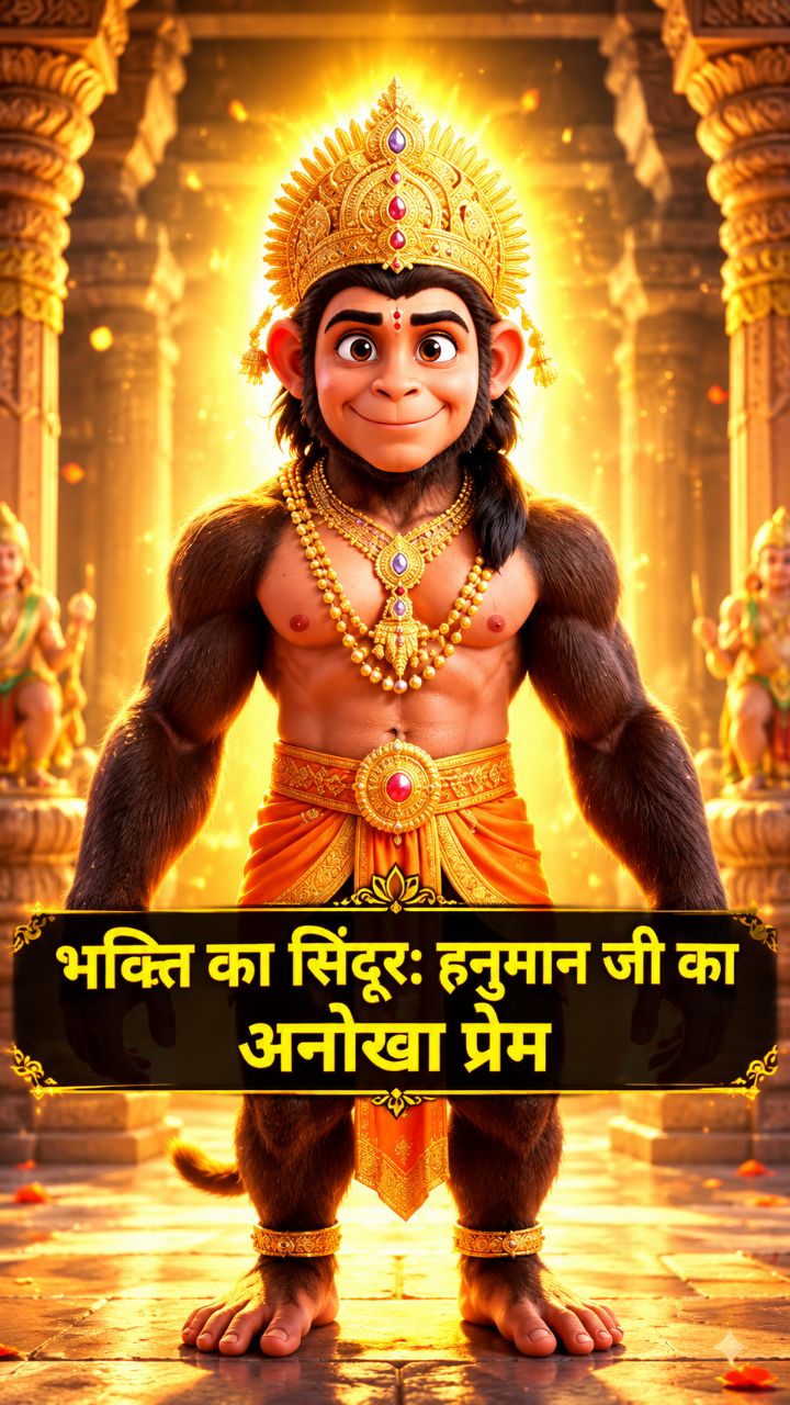 Hanuman Ji’s Divine Love ❤️🙏 | The Untold Story of Sindoor & Lord Ram 🚩 | Jai Bajrangbali #shorts