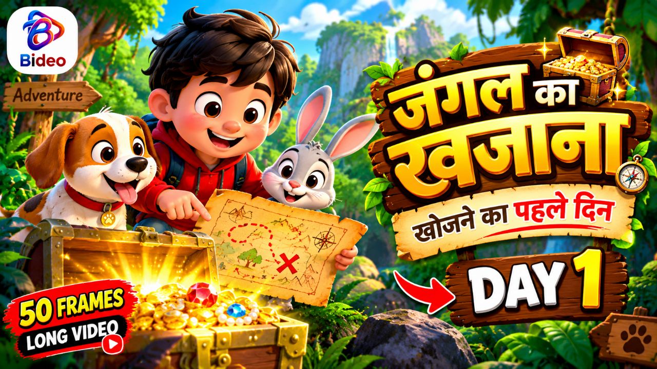 जंगल का खजाना 💰🌳 | खोजने का पहला दिन | Day 1 | 50 Frames Cartoon Adventure 🔥
🔥 Hashtags
#Jungle