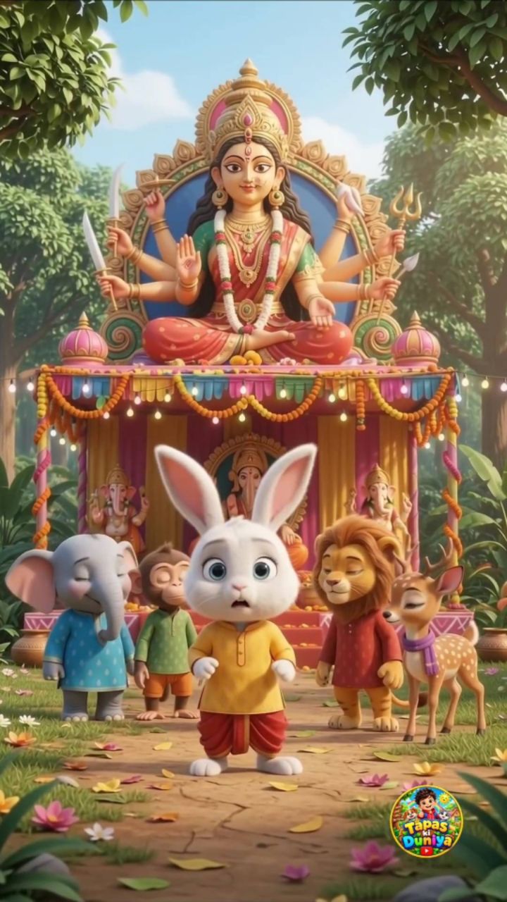 हाथी ने क्यों लिए माँ दुर्गा के फूल? 😱🌺 #Shorts #DurgaPuja #MaaDurga #JaiMataDi
