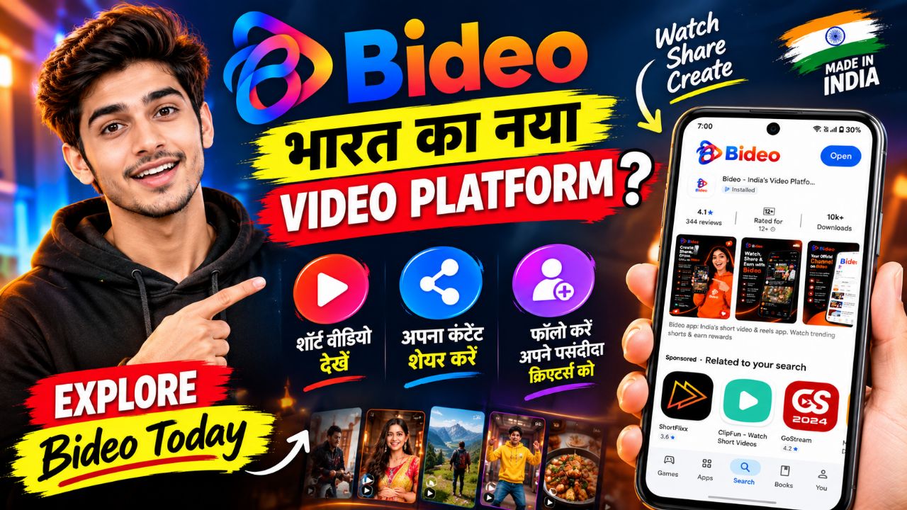 Bideo App क्या है? 🇮🇳 भारत का Short Video Platform | AI Avatar Promotion #Shorts
