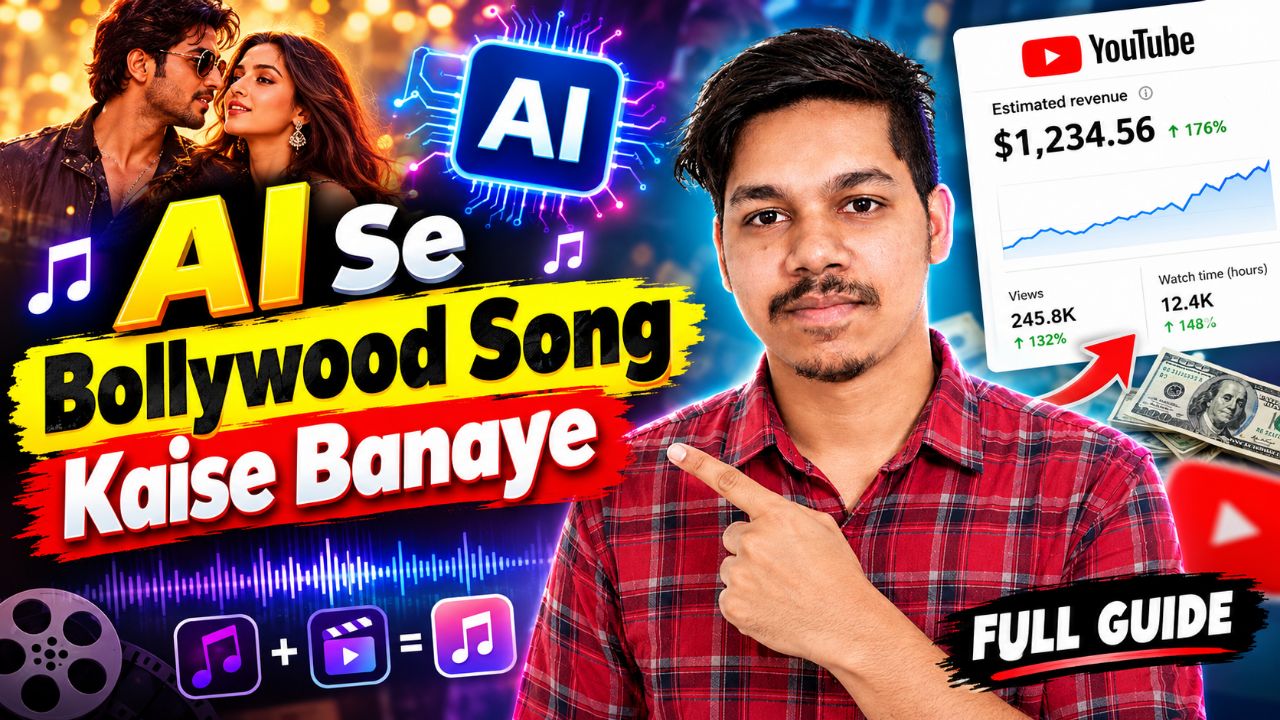 🔥 AI Se Bollywood Song Kaise Banaye 2026 🎵 | AI Se Video Song Kaise Banaye | AI Music Generator |