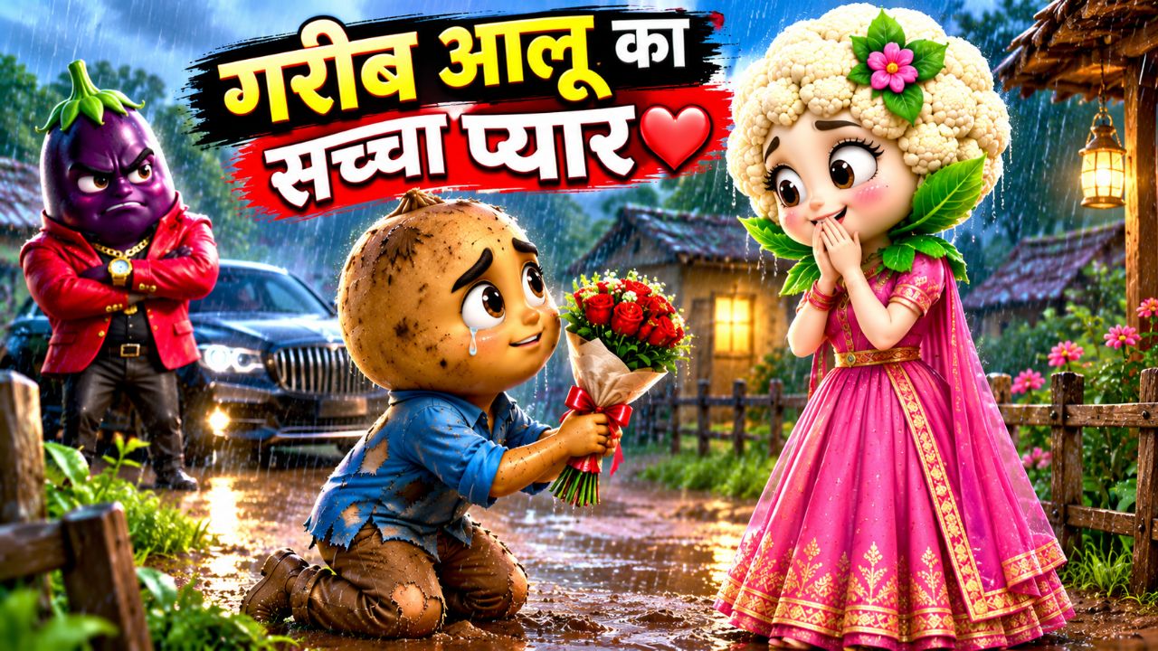 🥺 गरीब आलू का सच्चा प्यार ❤️🥔 | अमीर बैंगन और गोभी की इमोशनल लव स्टोरी 😭 | Hindi Cartoon Story