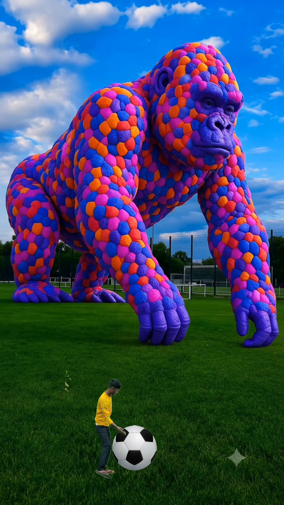 The Creative balloon bear Mascot Takes Over the Football Field #shorts