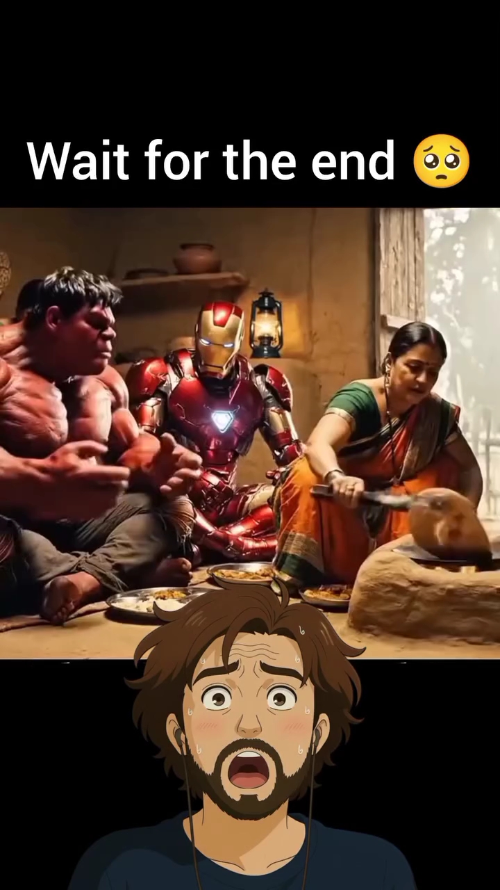 Wait for the End 😱🔥 | Hulk & Iron Man Funny AI Video #Shorts