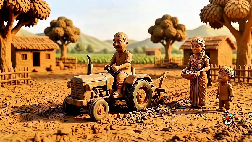 Giant Watermelon Farming in Clay Village 🍉🚜 |  Clay Animation Story