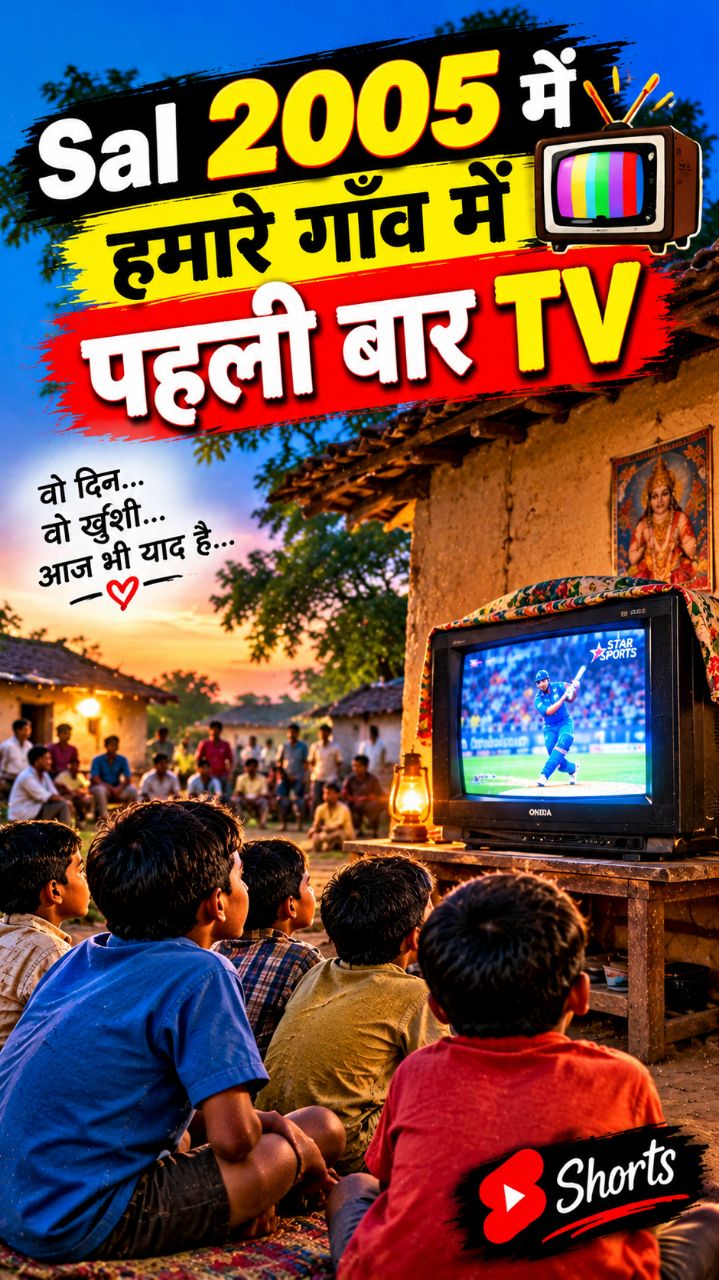 साल 2005 में हमारे गाँव में पहली बार TV आया था 📺❤️ | वो बचपन के दिन 🥹 #Shorts