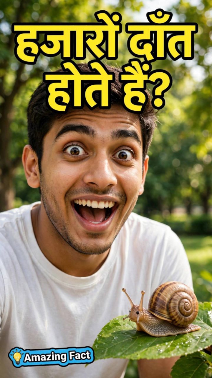 🐌 घोंघे के होते हैं हज़ारों दाँत! 😱 | Amazing Facts #33