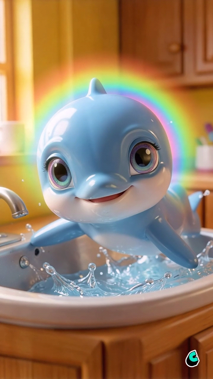 Cute Baby Dolphin 🐬🌈 & Funny Teddy Bear Adventures! funny video 💫