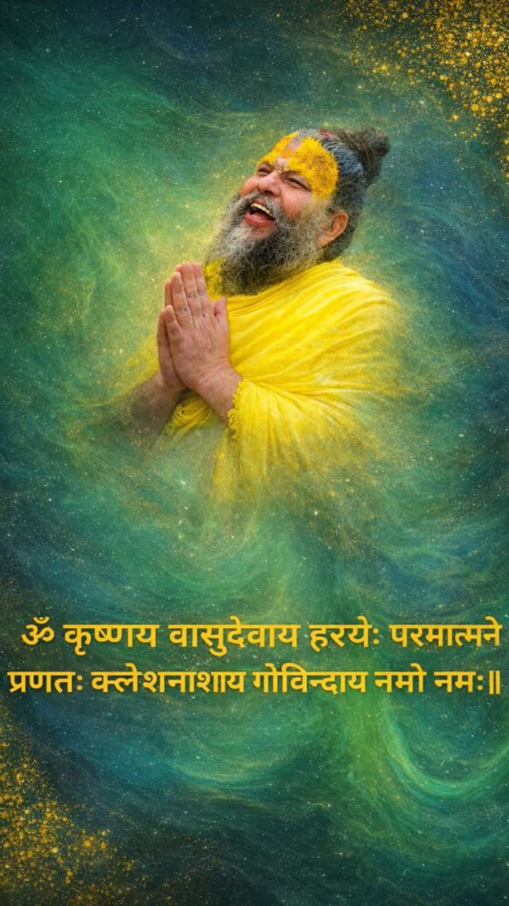 ॐ कृष्णय वासुदेवाय हरयेः परमात्मने प्रणतः क्लेशनाशाय गोविन्दाय नमो नमः ॥