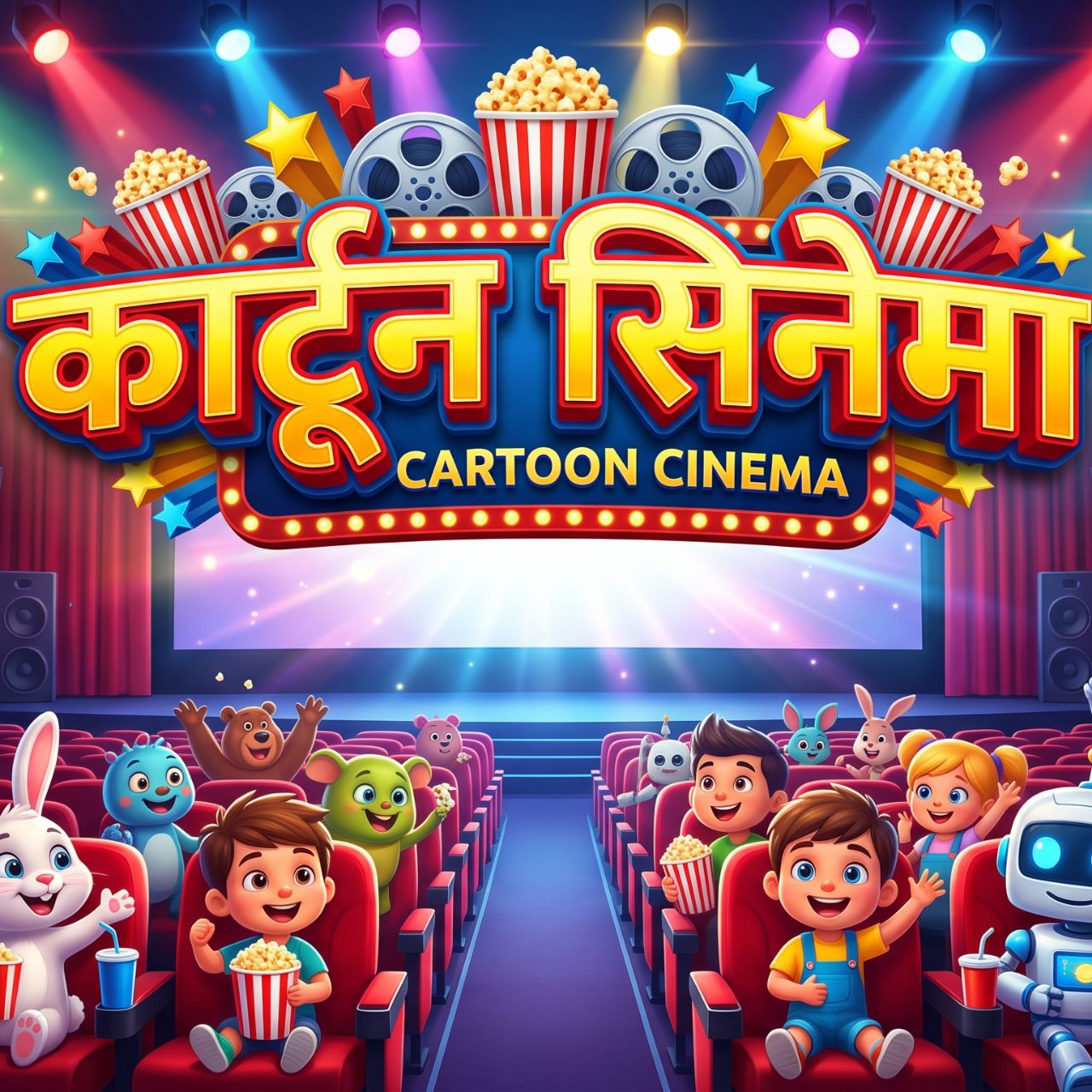 Cartoon cinema on Bideo
