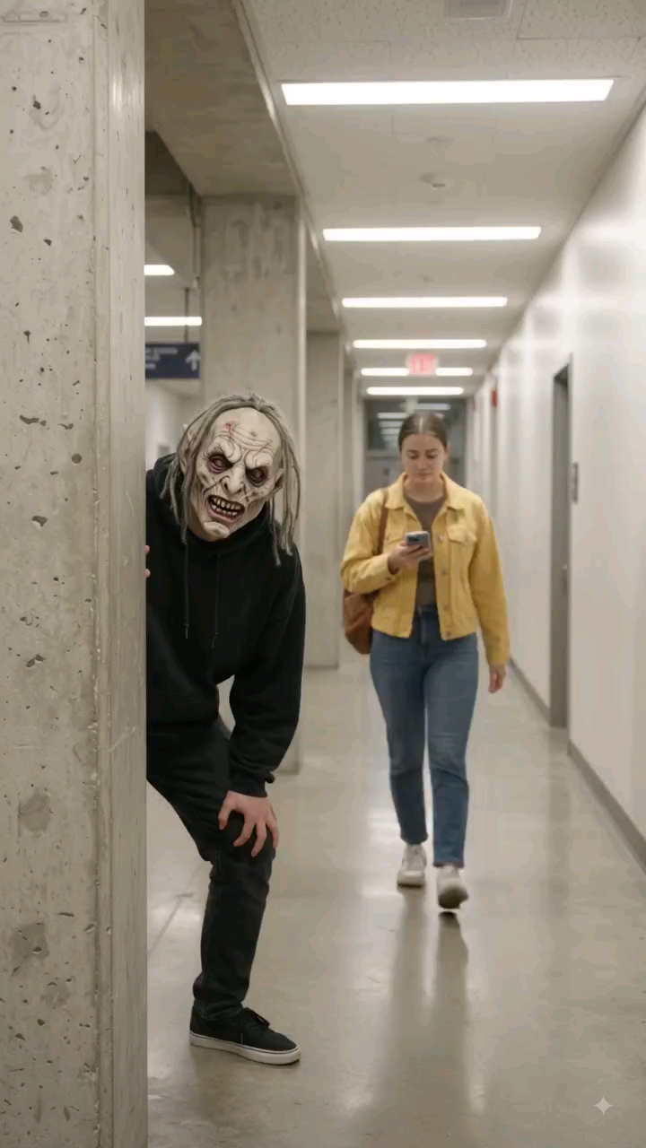 She Had NO IDEA the SCARY MASKED MAN Was There! 😱💀 #shorts