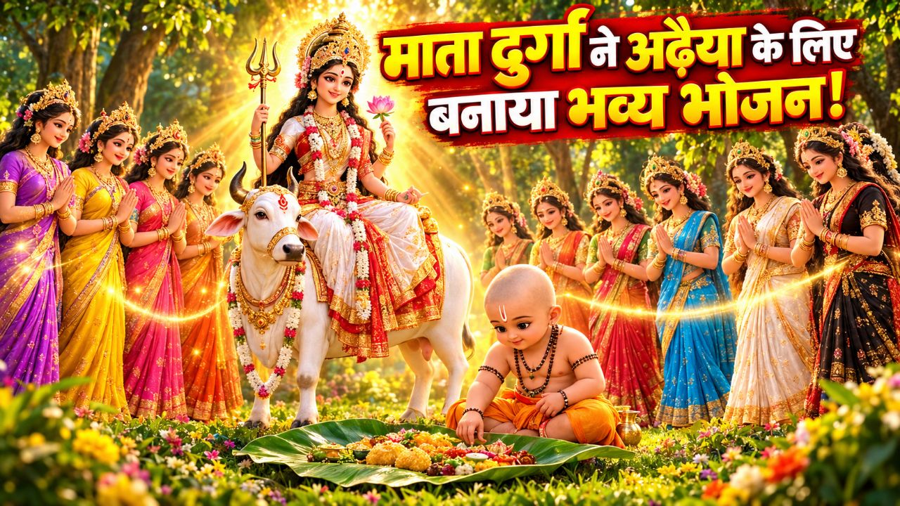 अढ़ैया के लिए नवरात्रि में माता दुर्गा ने बनाया खाना फिर जो हुआ #viral#video#navratri