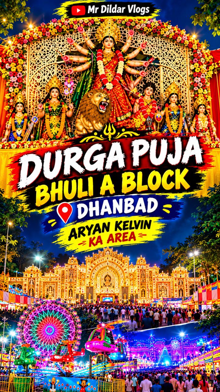 Dhanbad B A Block Ka Shandaar Mela Aur Durga Puja 2026 Aryan Kelvin Area | Mr Dildar Vlogs #shorts