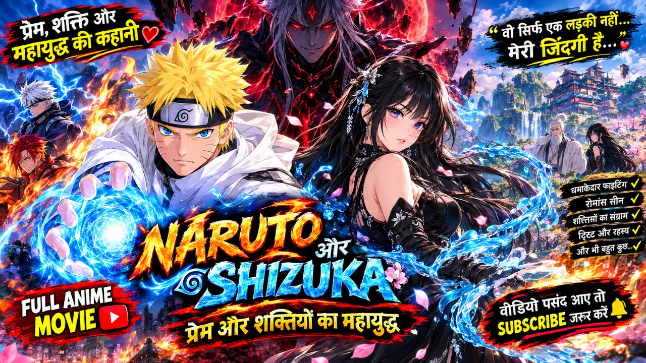 🔥 Naruto & Shizuka की महायुद्ध कहानी 😱 | Hindi Anime Movie | Epic Fighting & Superpowers