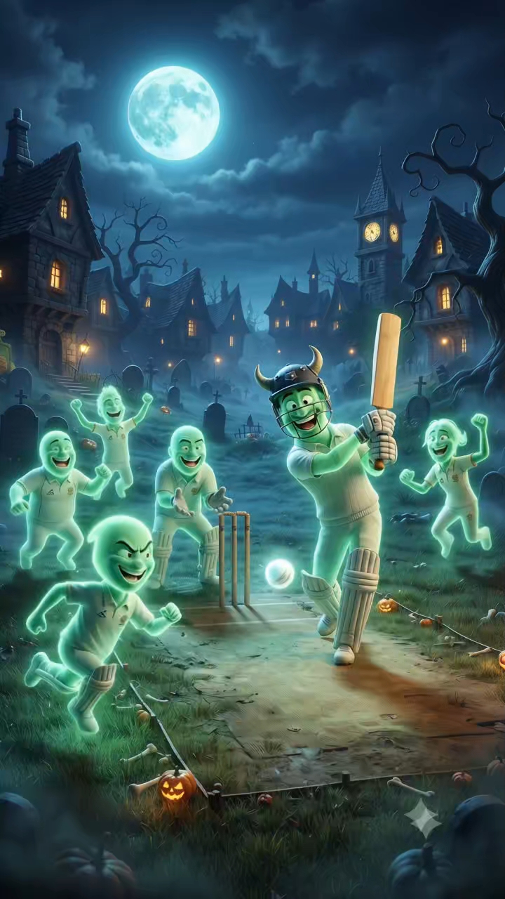 👻🏏 भूतों का क्रिकेट मैच हुआ शुरू