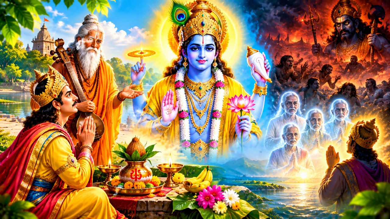 एकादशी की कथा || Ekadashi ki  Katha || पितरों को मुक्ति भगवान कृष्ण ने कैसे किया || #katha #bhakti