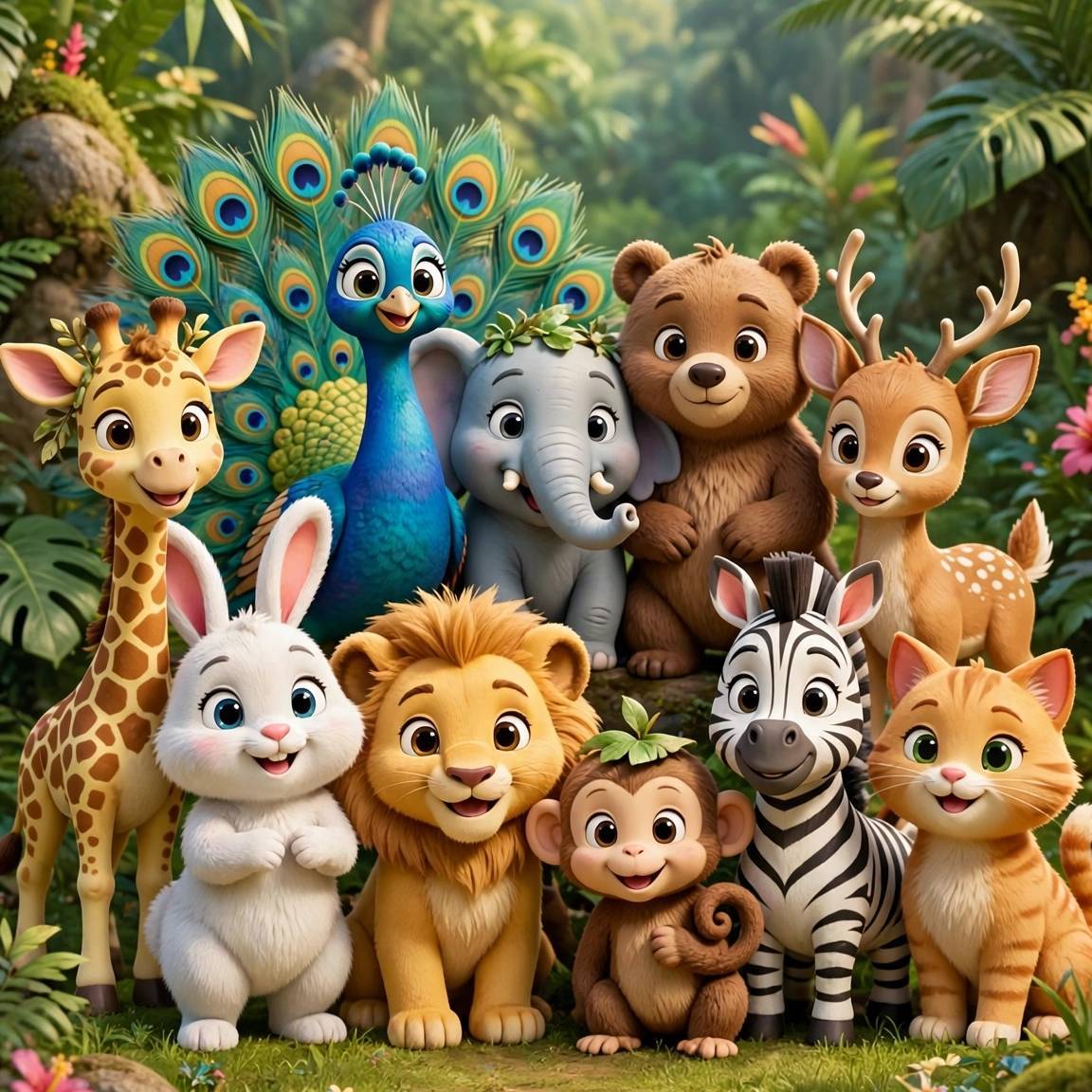 Cute Animal Family on Bideo