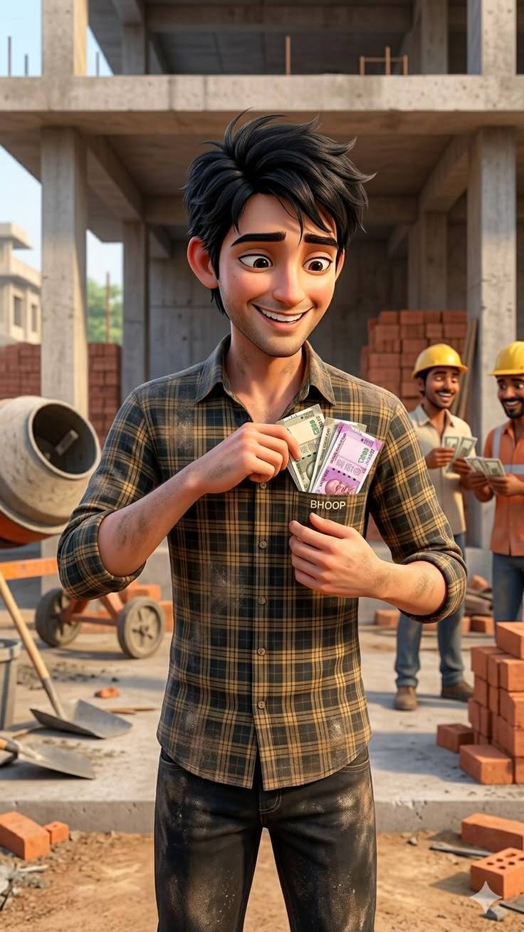 गरीब मजदूर बना अमीर! 😱💸 कंस्ट्रक्शन साइट पर पैसों का खेल 😂
