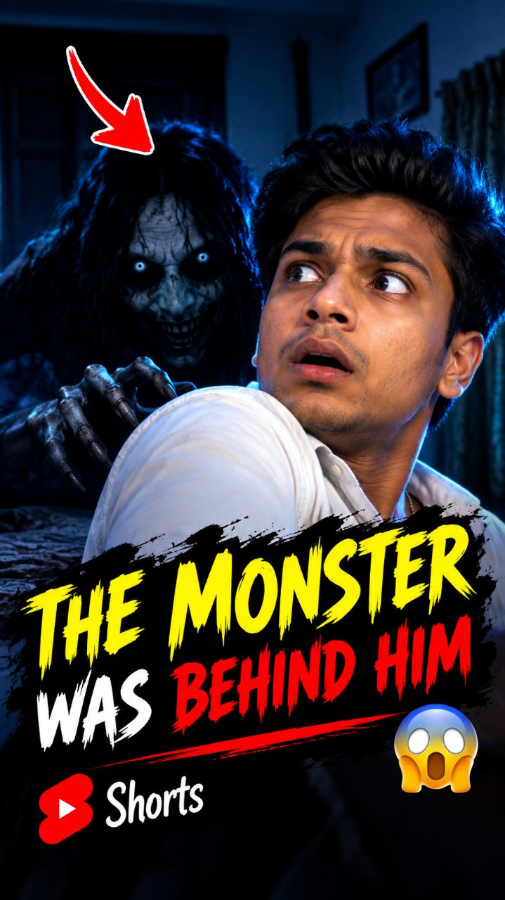 The Monster Was Behind Him 😱