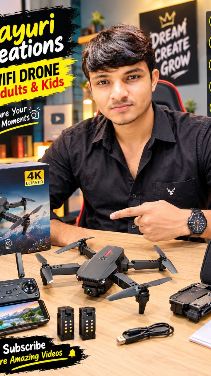 🔥 सिर्फ ₹1,769 में 4K WiFi Drone 😱🚁 | गार्डन में ड्रोन का कमाल 😍 | Drone Review 2026