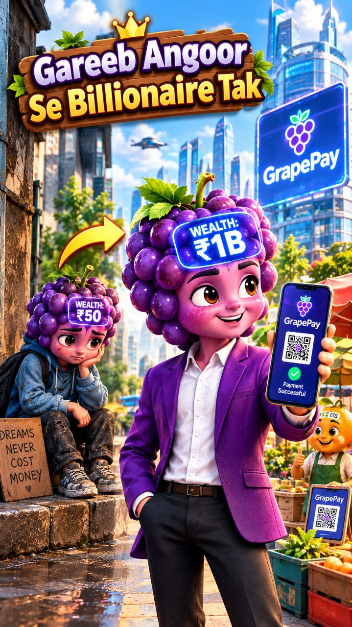 Gareeb Angoor Ke ₹50 Se ₹1 Billion Tak Ka Safar 😱🍇 | Poor to Billionaire Story | 3D Animation
