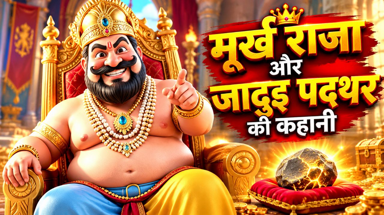 मूर्ख राजा और जादुई पत्थर की कहानी 😱 | The Foolish King and the Magical Stone | Hindi Moral Story