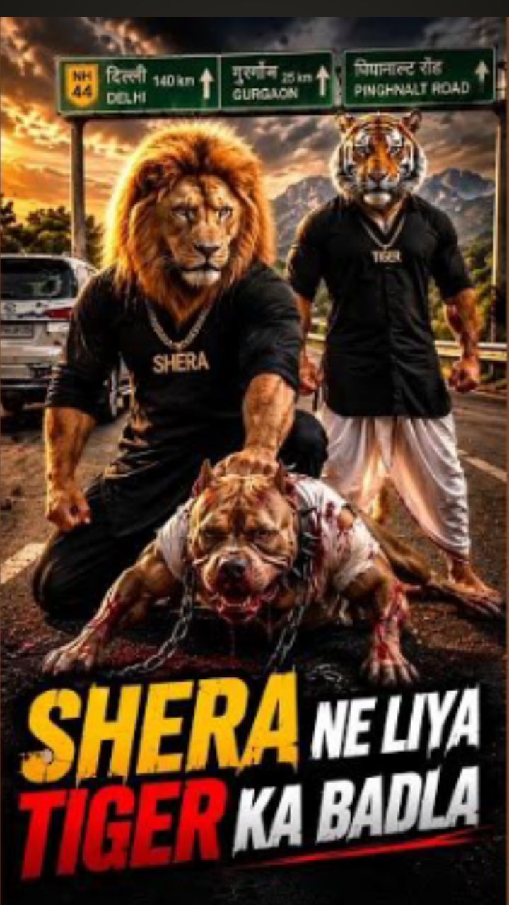 SHERA NE LIYA TIGER KA BADLA🔥 | PITBULL SE #animatedvideo​ #viral​ #shera​