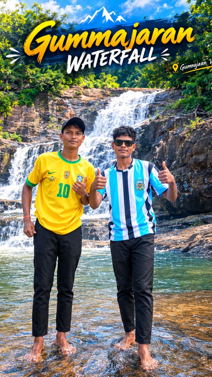 Malkangiri district famous Gummajaran waterfall