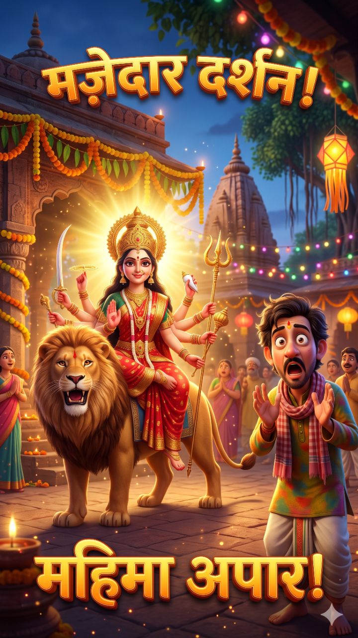 जब भक्त ने दुर्गा माता से माँगा अजीब वरदान! | Maa Durga Comedy Shorts