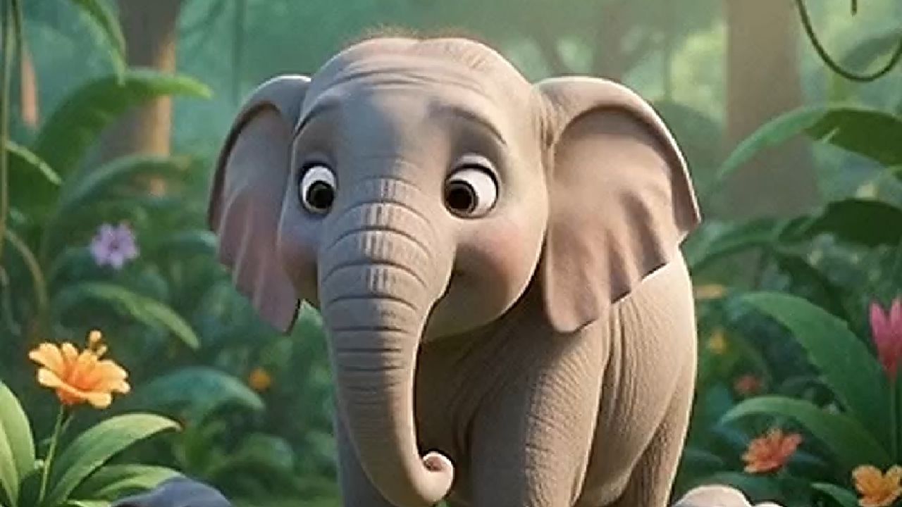 Ak elephant apna baccho ka sath dance kar raha ha