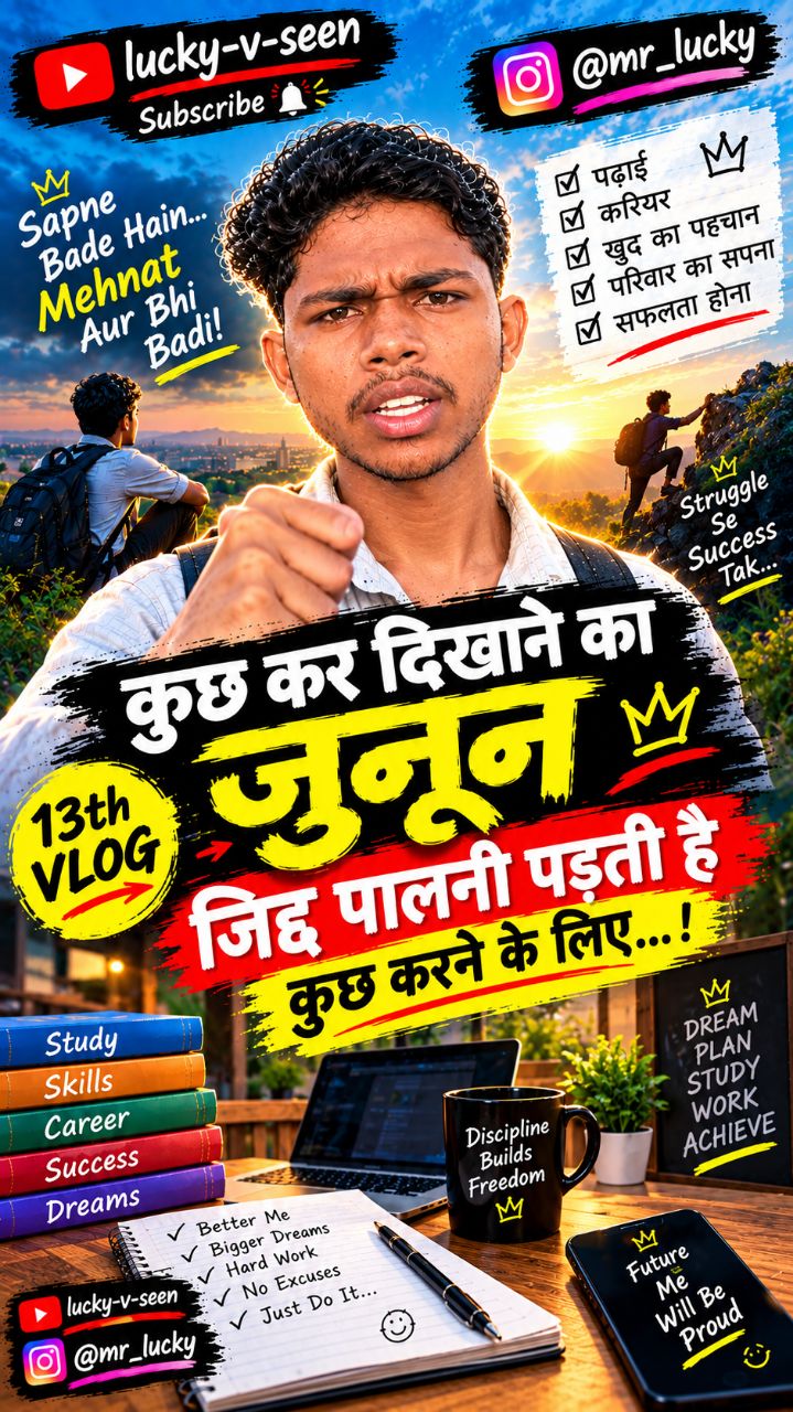 कुछ कर दिखाने का जुनून होना चाहिए! 💪❤️