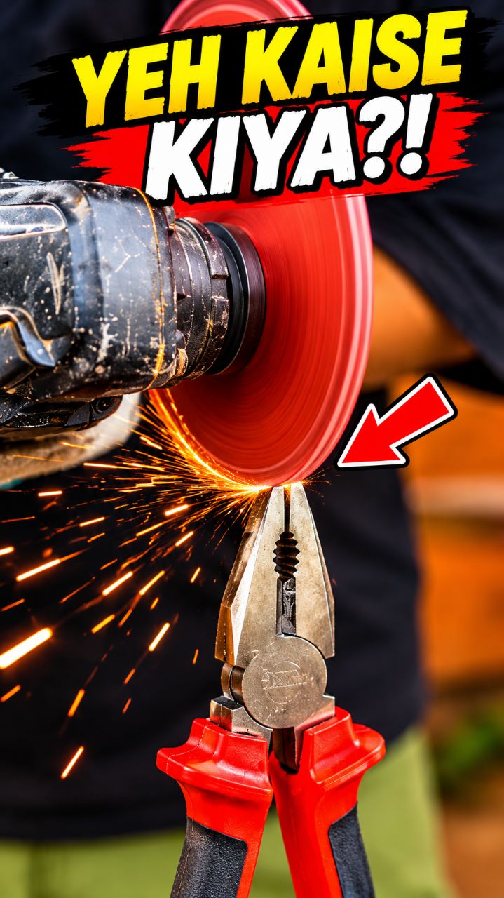 He Cut Pliers With an Angle Grinder 😱🔥 | Amazing Tool Hack #Shorts