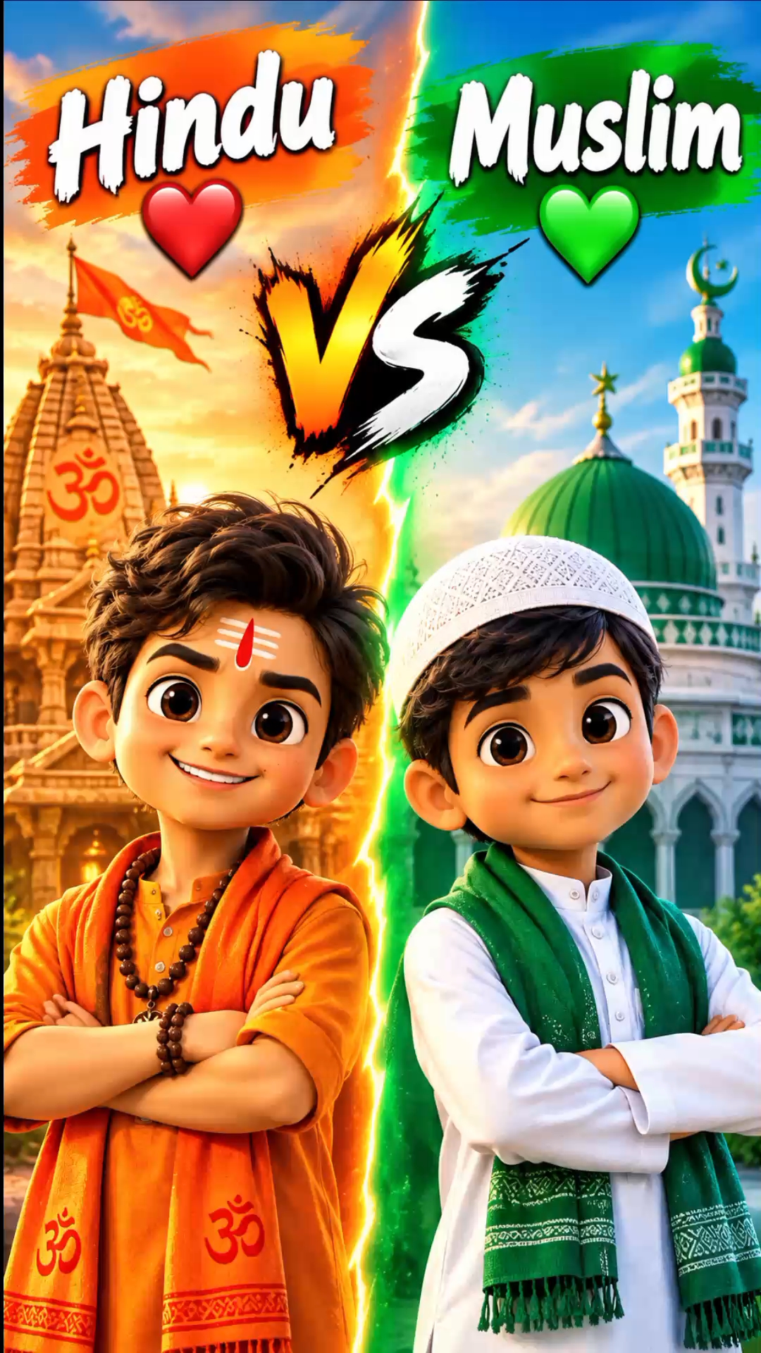 Hindu ❤️ vs Muslim 💚