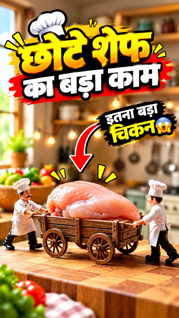 😱 Tiny Chefs Cook a GIANT Chicken! 🍗👨‍🍳 | Miniature Cooking #Shorts