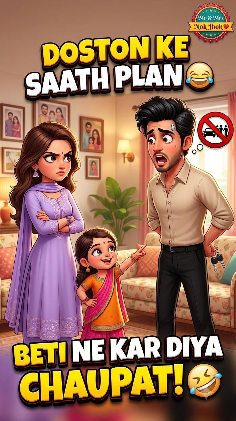 Papa Ka Friends Plan Chaupat 😂🤣 | Husband Wife Comedy | Mr & Mrs Nok Jhok@Mr. & Mrs. Nok-Jhok