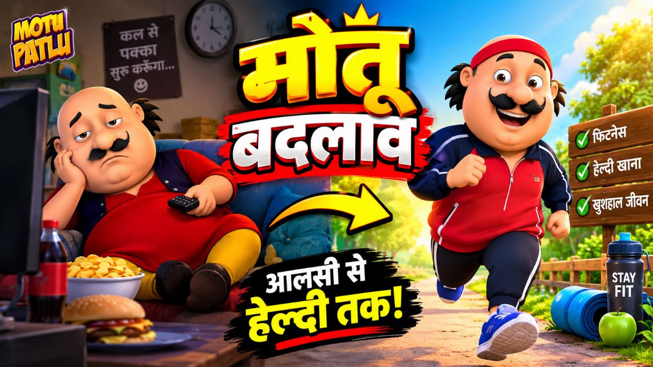 मोतू का बड़ा बदलाव 😱🔥 | आलसी से फिट बनने तक का सफर | Motu Patlu Cartoon Hindi