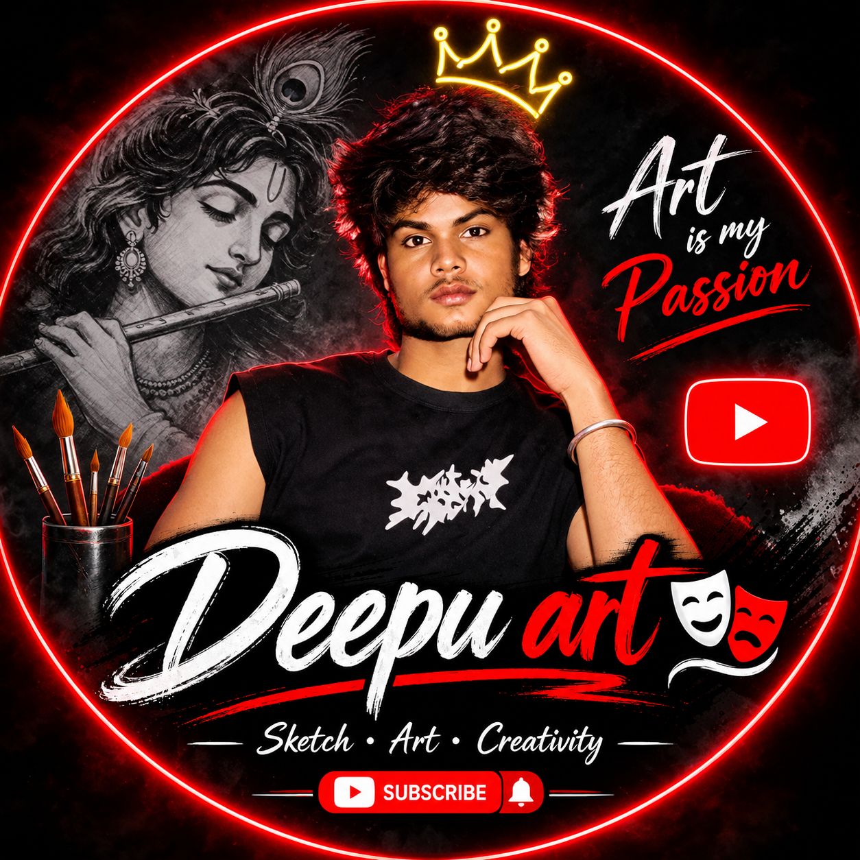 Deepu art 🎨🎭 on Bideo