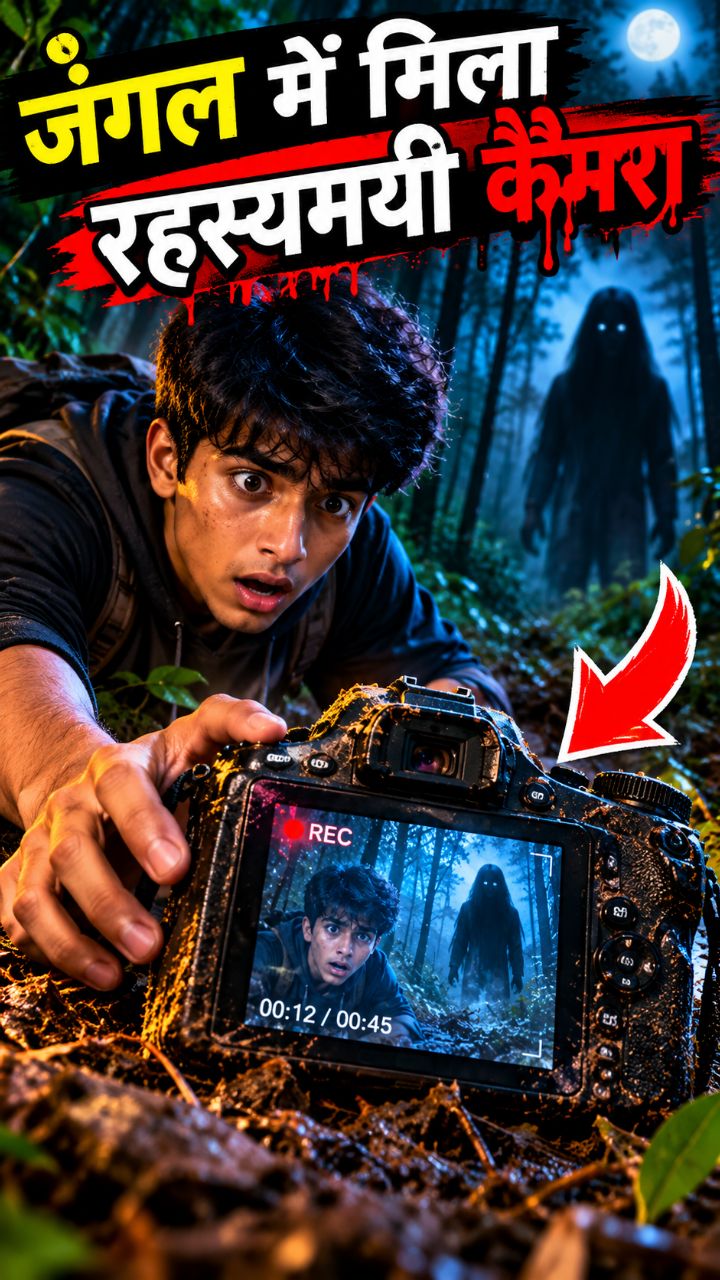 😱 जंगल में मिला रहस्यमयी कैमरा! 📸👻 | कैमरे में कैद हुआ खौफनाक राज 😨 #shorts #horror #mystery
