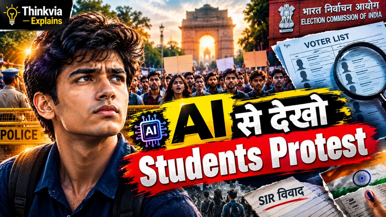 AI से देखो Students Protest 😱 | Delhi Protest और SIR विवाद Explained