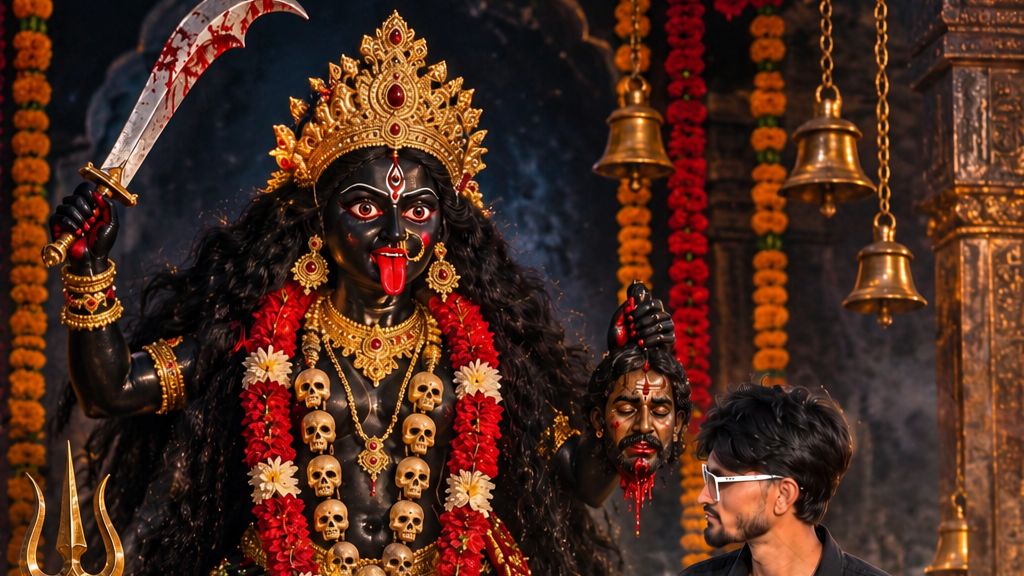 Mata Ji ke mandir per