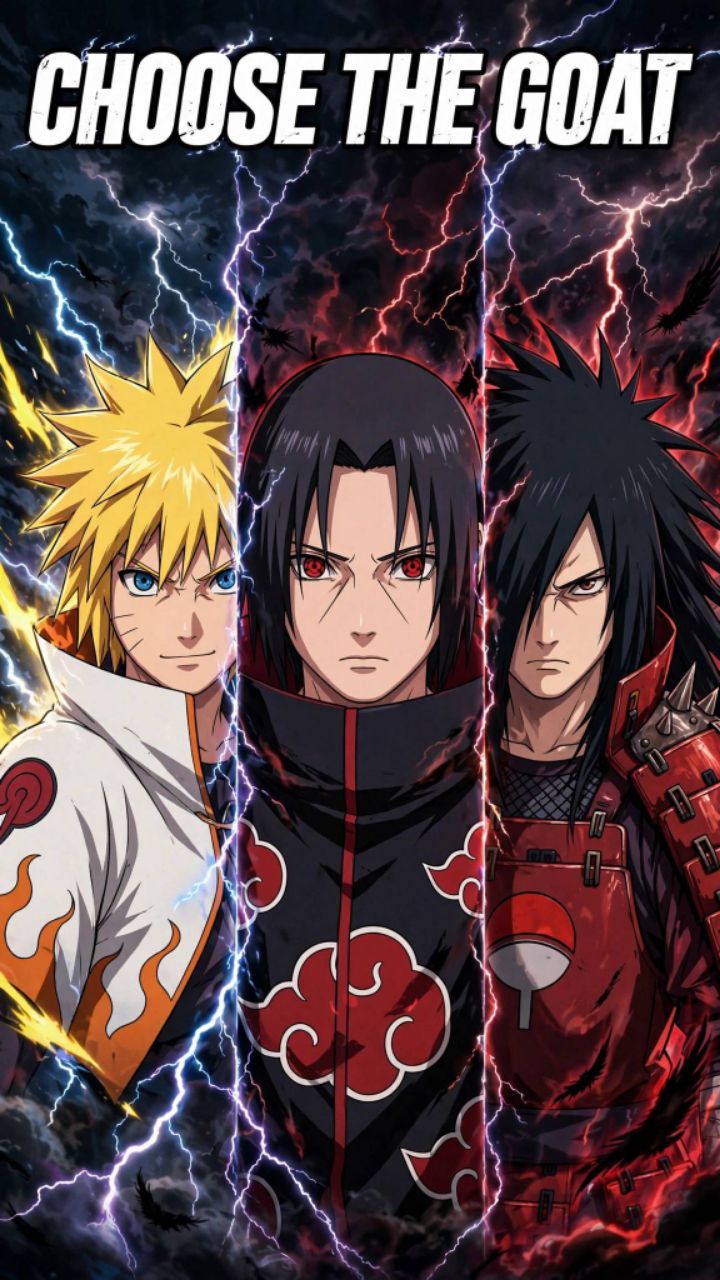 POV: CHOOSE THE REAL GOAT 🐐 Minato vs Itachi vs Madara#viral#naruto
