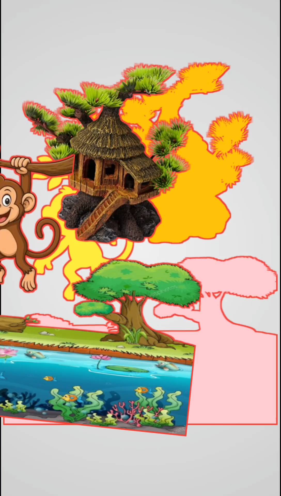 Monkey or tree house puzzle challenge