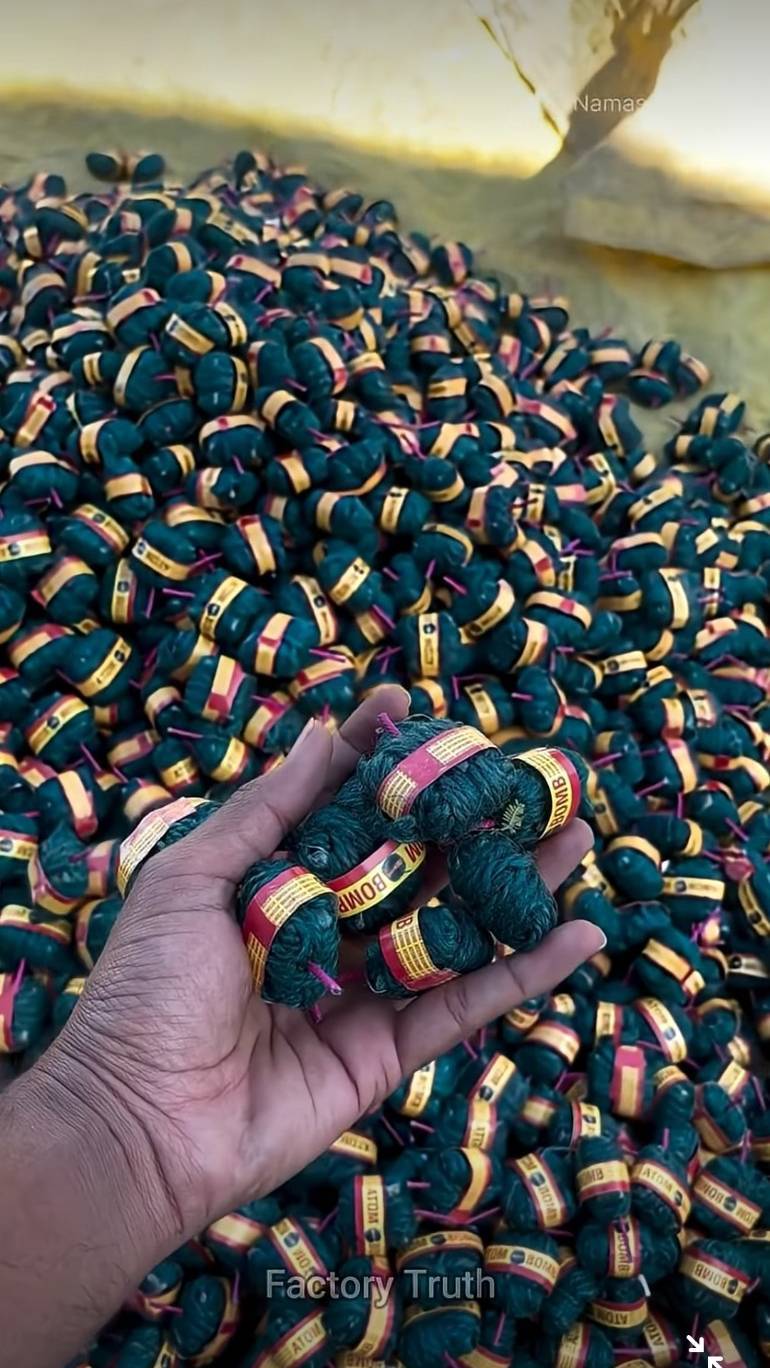 How Sutli Bombs Are Made in a Factory! 💥 | Diwali Firecracker Making Process #shorts