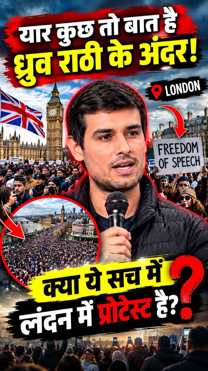 🚨 ध्रुव राठी ने लंदन को ही जंतर-मंतर बना दिया! 😱🇬🇧
